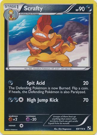 Scrafty - 69/114 - Rare - Reverse Holo available at 401 Games Canada