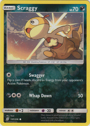 Scraggy - 137/236 - Common - Reverse Holo available at 401 Games Canada