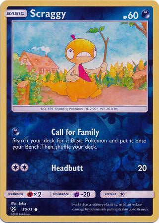 Scraggy - 50/73 - Common - Reverse Holo available at 401 Games Canada