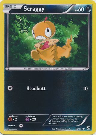 Scraggy - 68/114 - Common - Reverse Holo available at 401 Games Canada