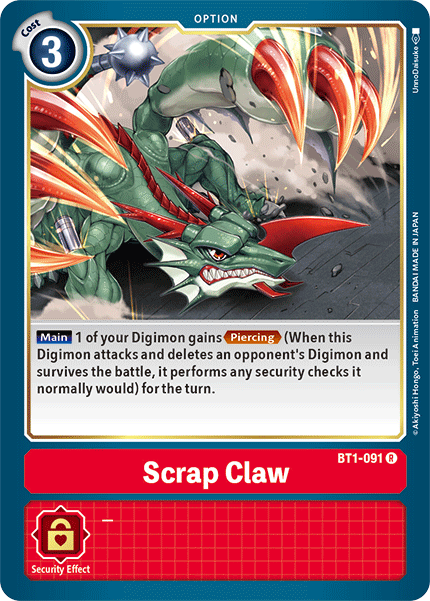 Scrap Claw - BT1-091 - Rare available at 401 Games Canada