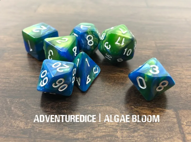 Adventure Dice - 7 Piece Set - Algae Bloom