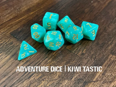 Adventure Dice - 7 Piece Set - Kiwi Tastic