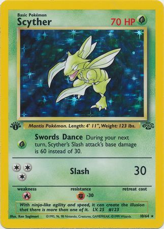 Scyther - 10/64 - Holo - 1st Edition available at 401 Games Canada