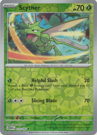 Scyther - 123/165 - Uncommon - Reverse Holo available at 401 Games Canada