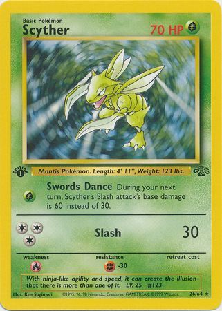 Scyther - 26/64 - Rare - 1st Edition available at 401 Games Canada