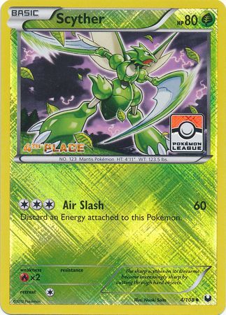 Scyther - 4/108 - League Promo (4th Place) available at 401 Games Canada