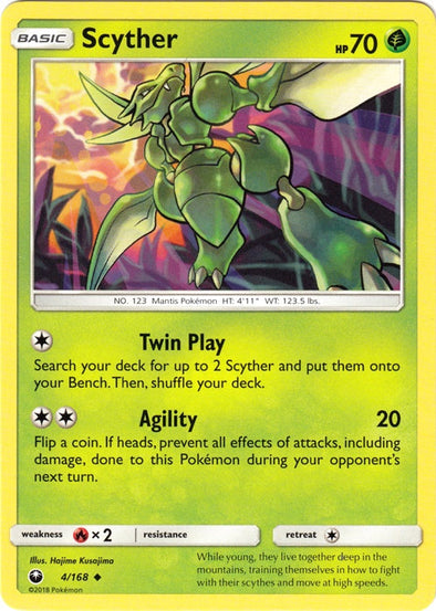 Scyther - 4/168 - Uncommon available at 401 Games Canada