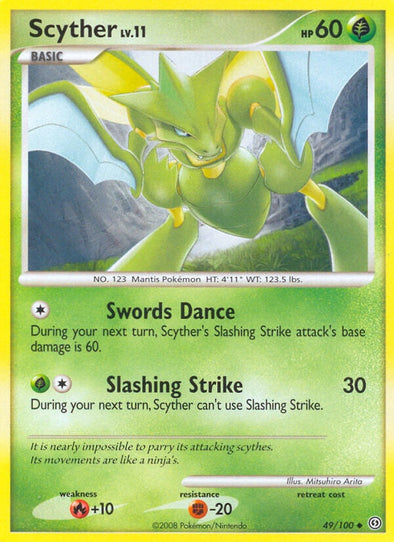 Scyther - 49/100 - Uncommon available at 401 Games Canada