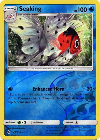 Seaking - 49/214 - Rare - Reverse Holo available at 401 Games Canada