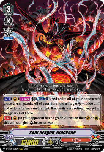 Seal Dragon, Blockade - D-VS01/022 - Triple Rare available at 401 Games Canada