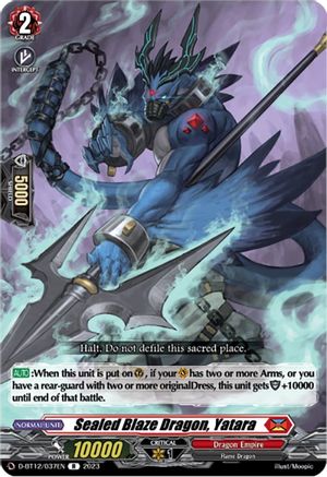 Sealed Blaze Dragon, Yatara - D-BT12/037EN - Rare available at 401 Games Canada