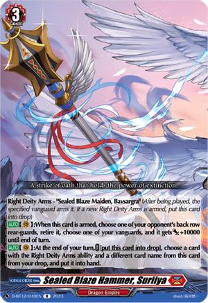 Sealed Blaze Hammer, Suriiya - D-BT12/040EN - Rare available at 401 Games Canada