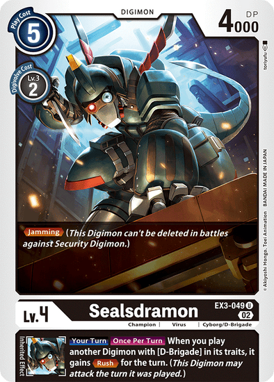 Sealsdramon - EX3-049 - Uncommon available at 401 Games Canada