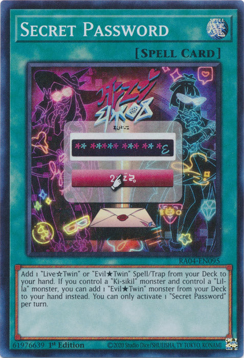 Secret Password - RA04-EN095 - Super Rare - 1st Edition