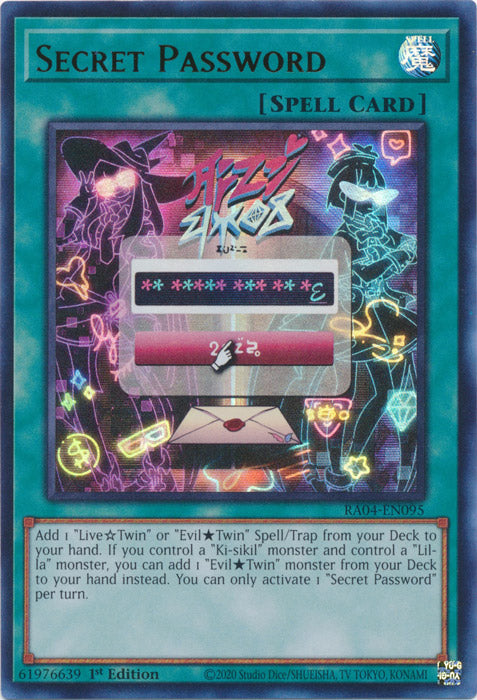 Secret Password (UR) - RA04-EN095 - Ultra Rare - 1st Edition