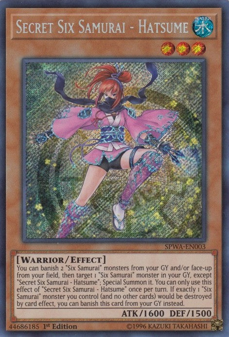 Secret Six Samurai - Hatsume - SPWA-EN003 - Secret Rare - 1st Edition available at 401 Games Canada