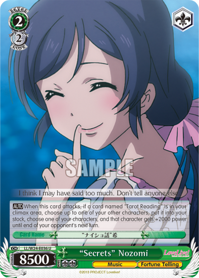 "Secrets" Nozomi - LL/W24-E036 - Uncommon available at 401 Games Canada