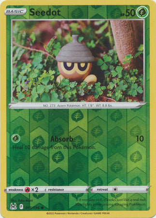 Seedot - 011/196 - Common - Reverse Holo available at 401 Games Canada