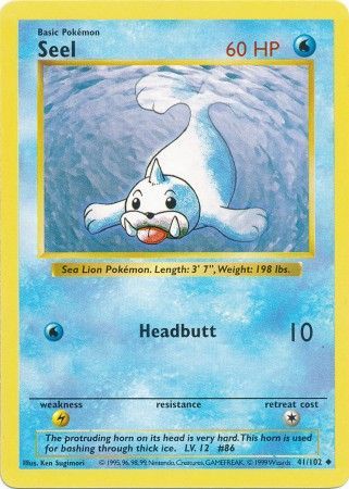 Seel - 41/102 - Uncommon - Shadowless available at 401 Games Canada