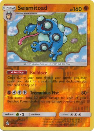 Seismitoad - 117/236 - Rare - Reverse Holo available at 401 Games Canada