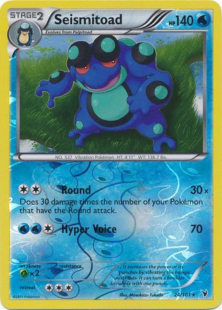 Seismitoad - 24/101 - Rare - Reverse Holo available at 401 Games Canada