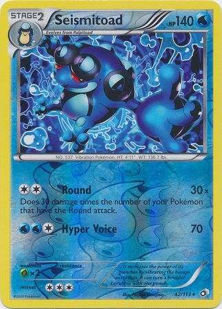 Seismitoad - 42/113 - Rare - Reverse Holo available at 401 Games Canada