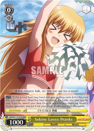 Sekine Loves Pranks - AB/W31-E107R - Triple Rare available at 401 Games Canada