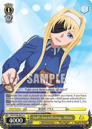 Self-Sacrificing, Alice - SAO/S100-E012 - Uncommon available at 401 Games Canada