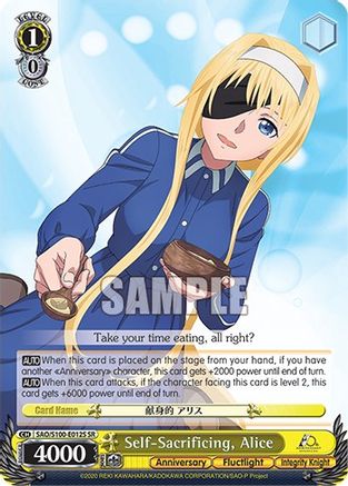 Self-Sacrificing, Alice (SR) - SAO/S100-E012S - Super Rare available at 401 Games Canada