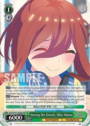 Sensing Her Growth, Miku Nakano (SR) - 5HY/W101-E045S - Super Rare available at 401 Games Canada