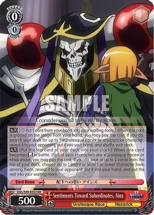 Sentiments Toward Subordinates, Ainz - OVL/S99-E052 - Double Rare available at 401 Games Canada