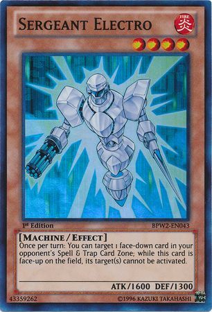 Sergeant Electro - BPW2-EN043 - Super Rare - 1st Edition available at 401 Games Canada