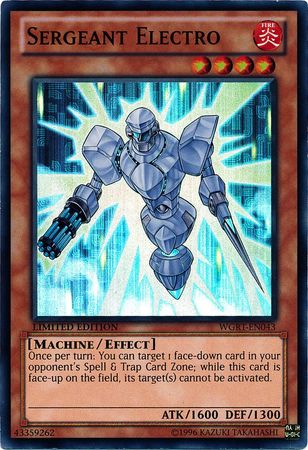 Sergeant Electro - WGRT-EN043 - Super Rare - Limited Edition available at 401 Games Canada