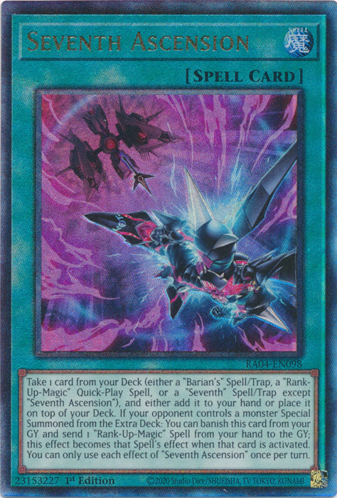 Seventh Ascension (PUR) - RA04-EN098 - Prismatic Ultimate Rare - 1st Edition