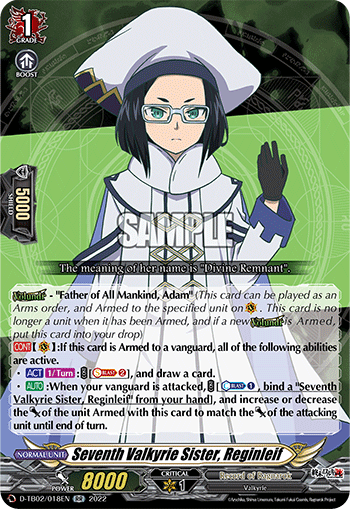 Seventh Valkyrie Sister, Reginleif - D-TB02/018 - Double Rare available at 401 Games Canada