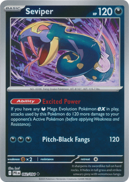 Seviper - 062/094 - Uncommon - Reverse Holo