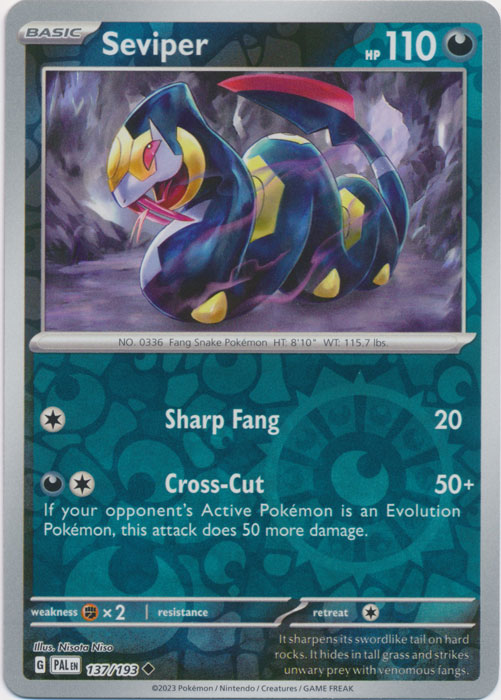 Seviper - 137/193 - Uncommon - Reverse Holo available at 401 Games Canada