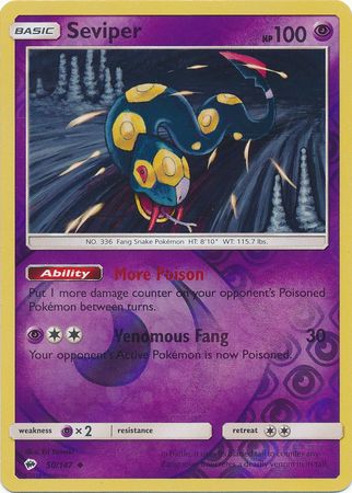 Seviper - 50/147 - Uncommon - Reverse Holo available at 401 Games Canada