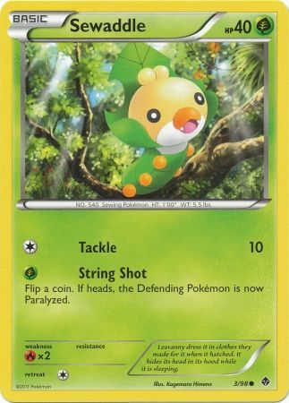 Sewaddle - 3/98 - Common available at 401 Games Canada