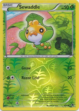 Sewaddle - 4/98 - Common - Reverse Holo available at 401 Games Canada