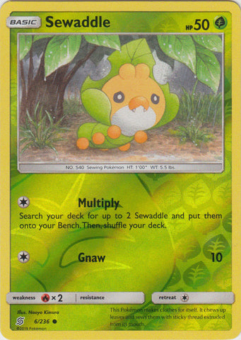 Sewaddle - 6/236 - Common - Reverse Holo available at 401 Games Canada