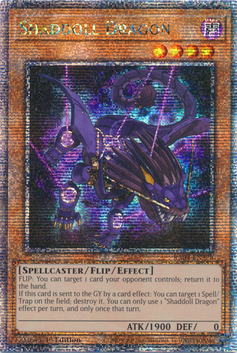 Shaddoll Dragon - RA04-EN228 - Quarter Century Secret Rare - 1st Edition