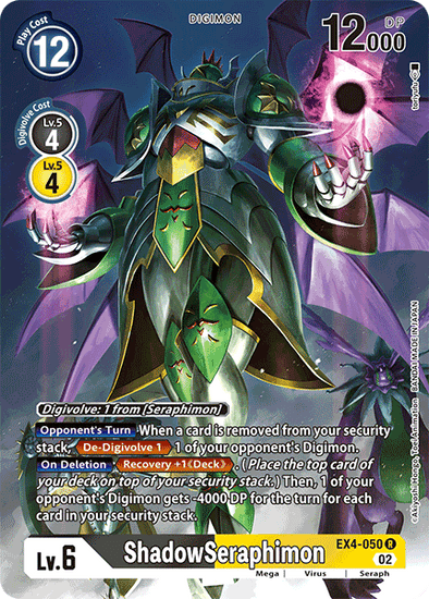 ShadowSeraphimon (Alternate Art) - EX4-050 - Rare available at 401 Games Canada