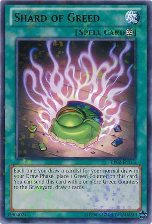 Shard of Greed - BP02-EN165 - Mosaic Rare - Unlimited available at 401 Games Canada