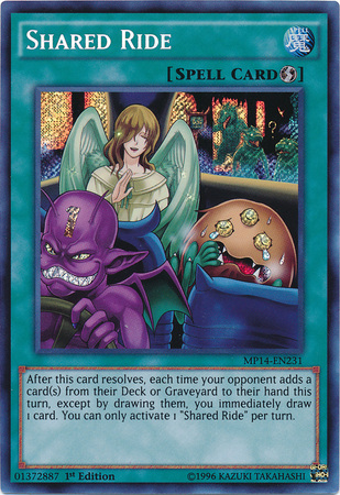 Shared Ride - MP14-EN231 - Secret Rare - 1st Edition available at 401 Games Canada