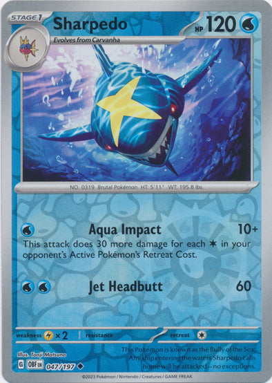 Sharpedo - 047/197 - Uncommon - Reverse Holo available at 401 Games Canada