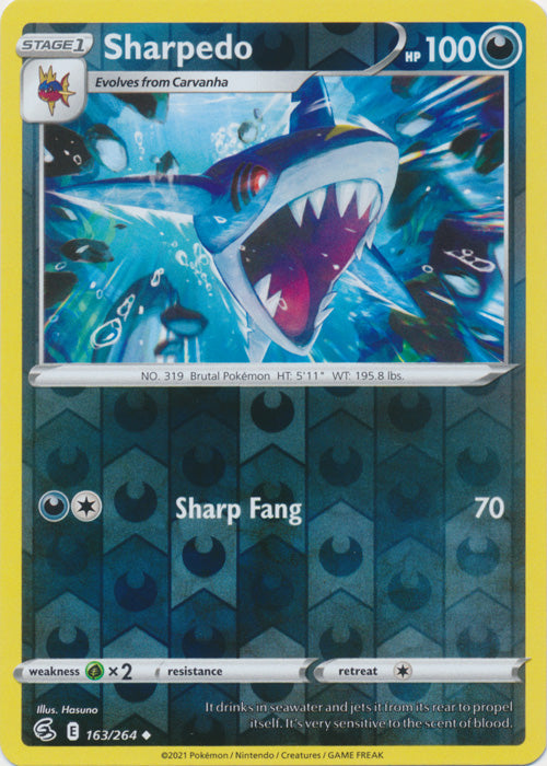 Sharpedo - 163/264 - Uncommon - Reverse Holo available at 401 Games Canada