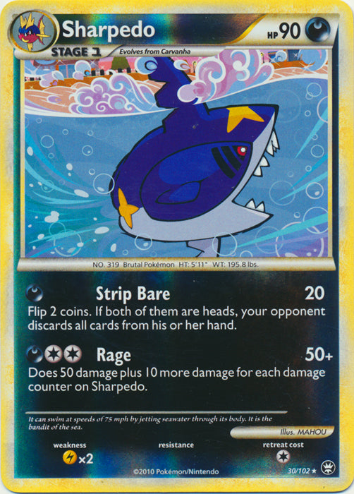 Sharpedo - 30/102 - Rare - Reverse Holo available at 401 Games Canada