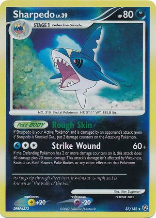 Sharpedo - 37/132 - Rare - Reverse Holo available at 401 Games Canada